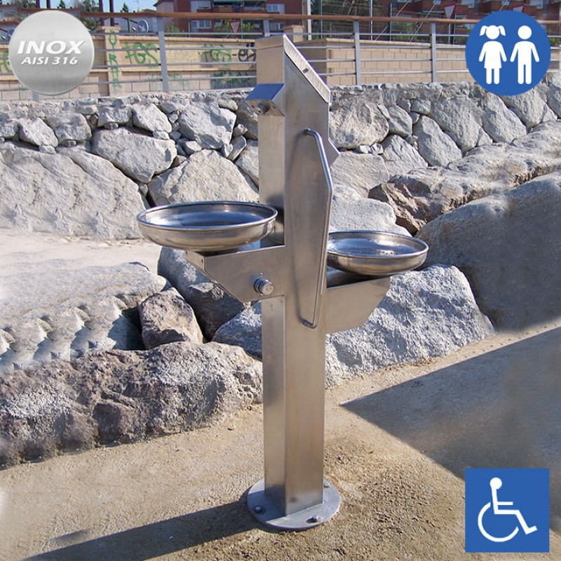 Font urbana Inclusiva per beure FX-03 inox